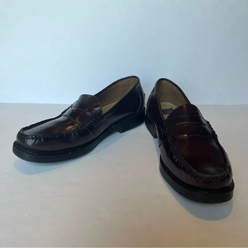 Nunn Bush Men's Burgundy Leather Penny Loafers Slip On Lincoln size 12M